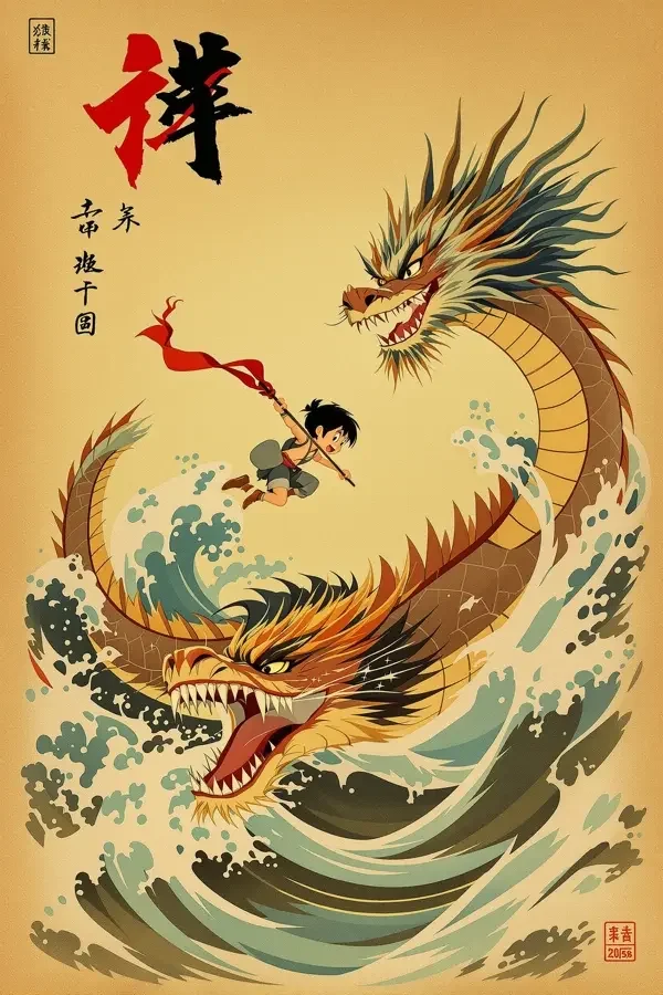 哪吒闹海 - 红桃影视 哪吒闹海 经典影视海报